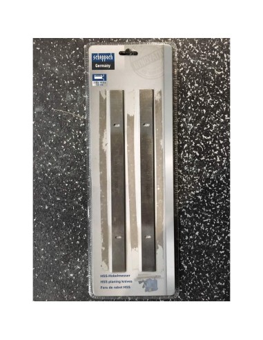 1 - Jeu 2 pieces fers acier rabot degauchisseuse Scheppach hms850&nbsp;modele 2017