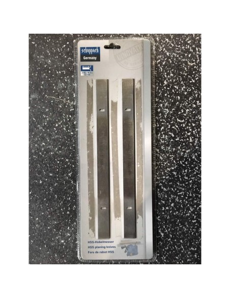 1 - Jeu 2 pieces fers acier rabot degauchisseuse Scheppach hms850&nbsp;modele 2017