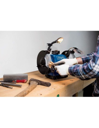 Smerigliatrice da banco da 6" ø150mm 370w con doppio disco Scheppach bg150