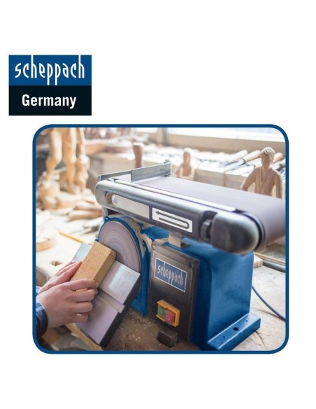 Levigatrice combinata da banco nastro 100 mm disco 150 mm Scheppach bts800