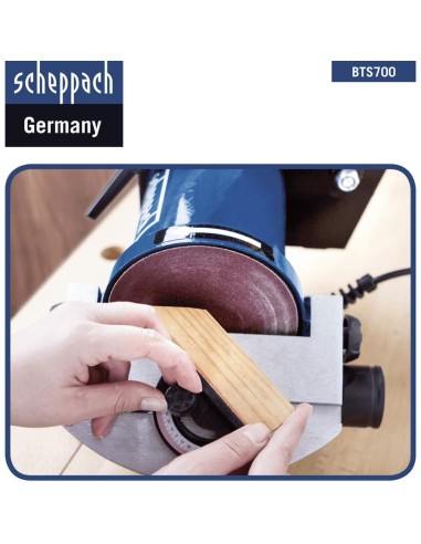 Levigatrice combinata da banco a nastro verticale piu' disco Scheppach bts700