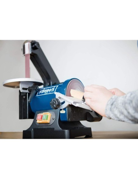 Levigatrice combinata da banco a nastro verticale piu' disco Scheppach bts700