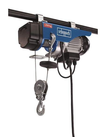 Paranco elettrico da 250kg Scheppach hrs250 con 6mt di alzata