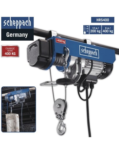 PARANCO MONTACARICHI ARGANO ELEVATORE ELETTRICO 200 / 400 KG SCHEPPACH HRS400