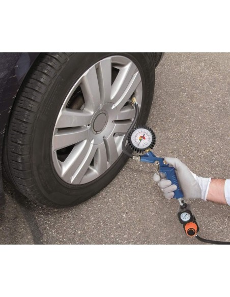 4 - Compresseur air portatif 2l avec accessoires 1.5hp Scheppach air case