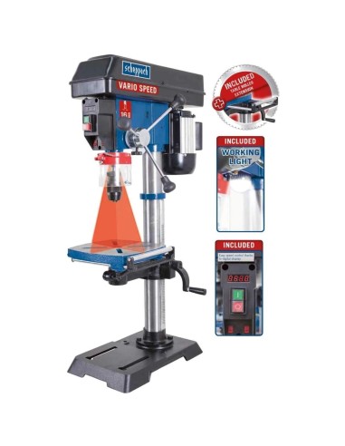 Scheppach dp18vario perceuse à colonne avec pointeur laser 550w vitesse variable