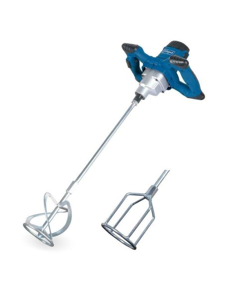 1 - Malaxeur carrelage beton ciment colle platre mélangeur 1200w Scheppach pm1200