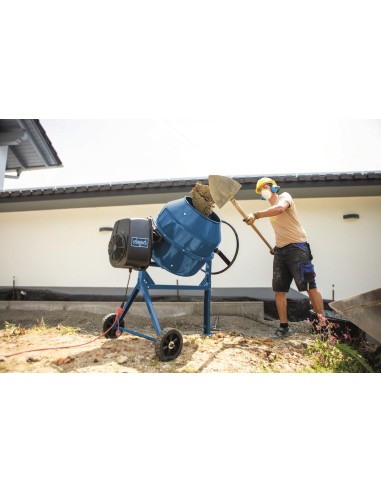 Betoniera elettrica 160l 650w Scheppach mix160 impastatrice miscelatore cemento