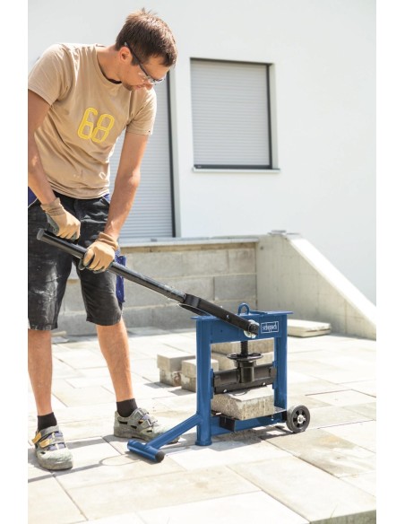 Taglia pietra manuale spessore 14cm Scheppach hsc130 anche per blocchi da 33cm
