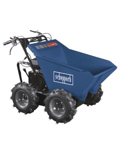 1 - Brouette sur roue moteur essense benne basculante 4x4 196cc Scheppach dp3000