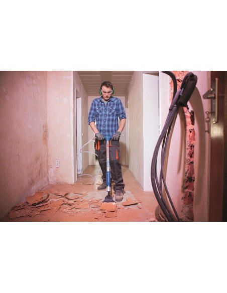 Vanga multifunzione pneumatica Scheppach Aero Spade con accessori e scalpelli