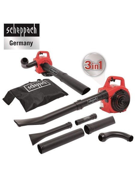 1 - Aspirateur soffleur broyeur moteur à essence 700w Scheppach lbh2600p