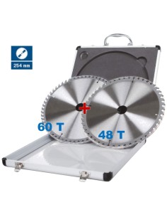 Kit 2 lames tct Scheppach ø254mm pour les scie circulaire pour bois aluminium