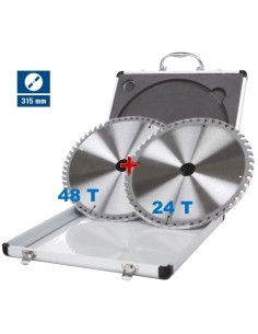 1 - Kit de 2 lames tct Scheppach ø315mm pour les scie circulaire bois aluminium