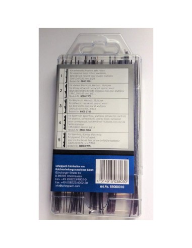 Kit 60 lames de scie pour scies à chantourner Scheppach sans ergot et ronde
