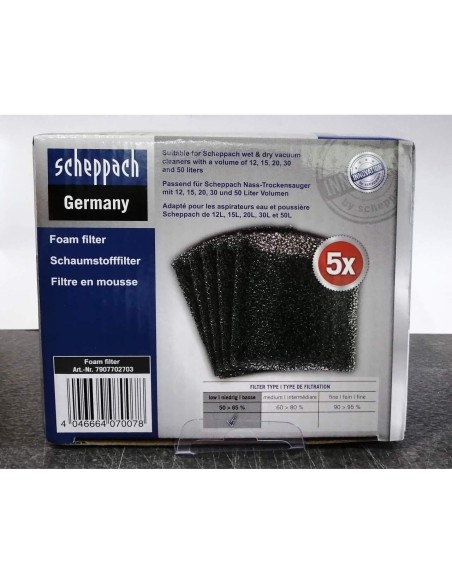 2 - Filtre en mousse pour aspirateurs Scheppach nts30premium / asp50-es