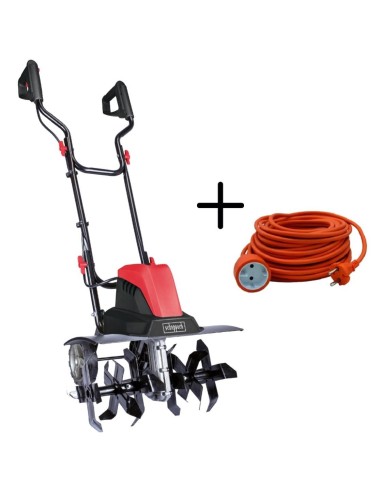 1 - Motoculteur motobineuse electrique 2cv Scheppach mte460 + câble extension 20 mt
