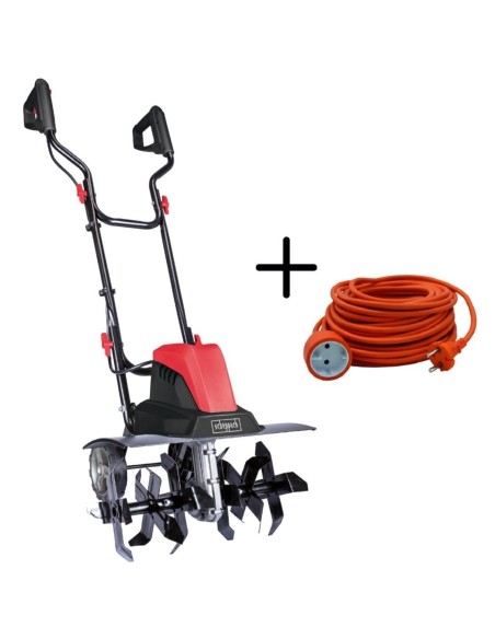 1 - Motoculteur motobineuse electrique 2cv Scheppach mte460 + câble extension 20 mt