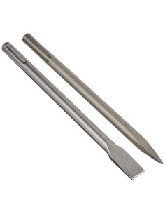 1 - Set burin plat et pointu sds-max pour marteau perforateur Scheppach dh1200max