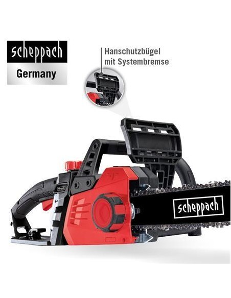 Elettrosega 2400w 46cm tensionamento rapido della catena 18" Scheppach cse2600