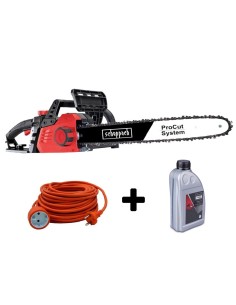 1 - Tronconneuse electrique Scheppach cse2600 + cable extension 20mt + huile chaine