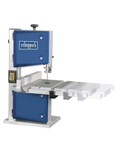 Sega a nastro da banco x legno 350w goniometro e 3 lame incluse Scheppach hbs30