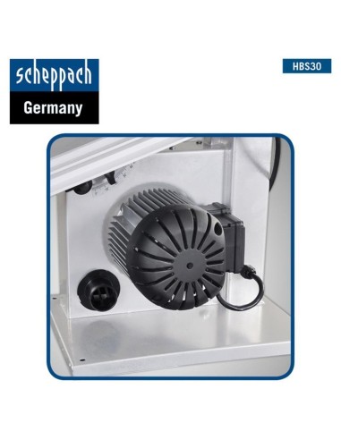 Sega a nastro da banco x legno 350w goniometro e 3 lame incluse Scheppach hbs30