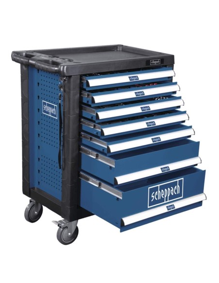 Carrello porta utensili con attrezzi per officina 263pz Scheppach tw1000