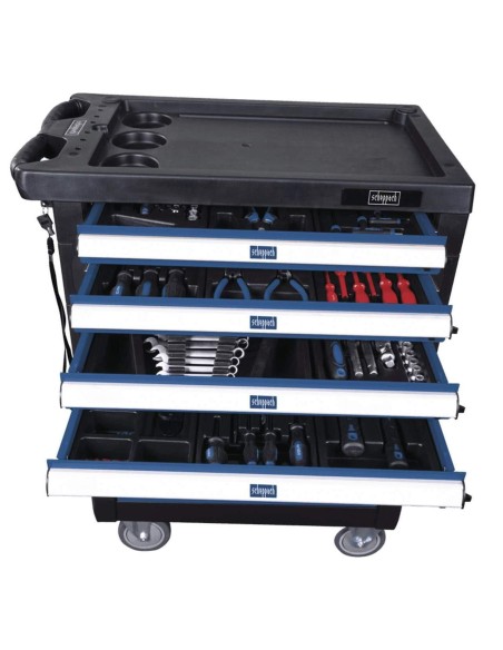 Carrello porta utensili con attrezzi per officina 263pz Scheppach tw1000