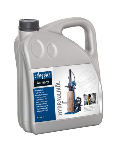 Huile hydraulique de 5 litres pour systemes hydrauliques et machines Scheppach