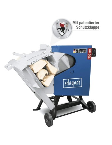 4 - Scie a buches 700 mm pivotant tronçonneuse basculant Scheppach hs720b