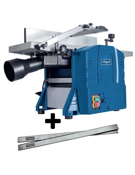Rabot degauchisseuse 204mm Scheppach hms860 + jeu de 2 pieces fers de rechange