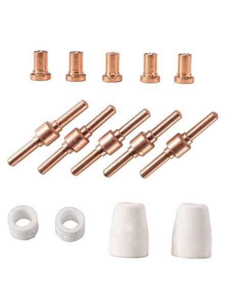 Accessoires 14 pcs buses electrodes pour decoupeur de plasma plc40 Scheppach
