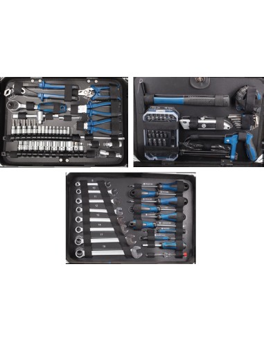 2 - Atelier mobile valise mallette de travail avec outils 101 pcs Scheppach tb150