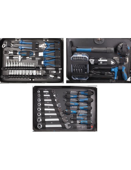 2 - Atelier mobile valise mallette de travail avec outils 101 pcs Scheppach tb150