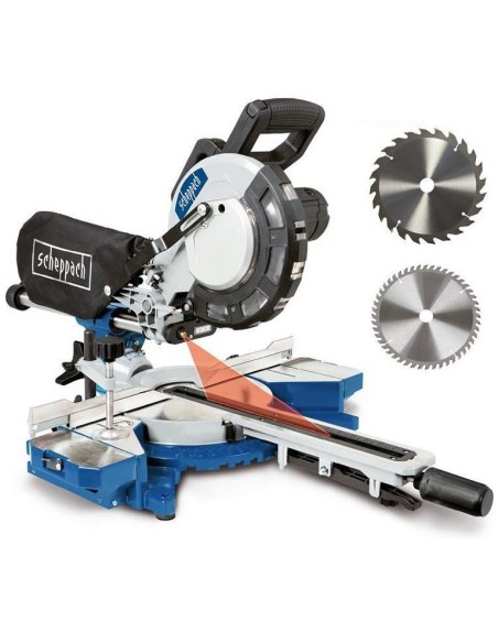 Troncatrice radiale per legno Scheppach hm216 2000w con 2 dischi