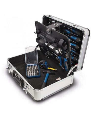 4 - Atelier mobile valise mallette de travail avec outils 101 pcs Scheppach tb150