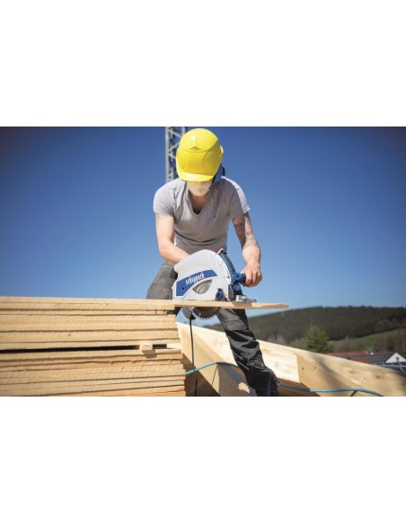 Scie circulaire plongeante rail de guidage 1400mm et accessoires Scheppach pl75