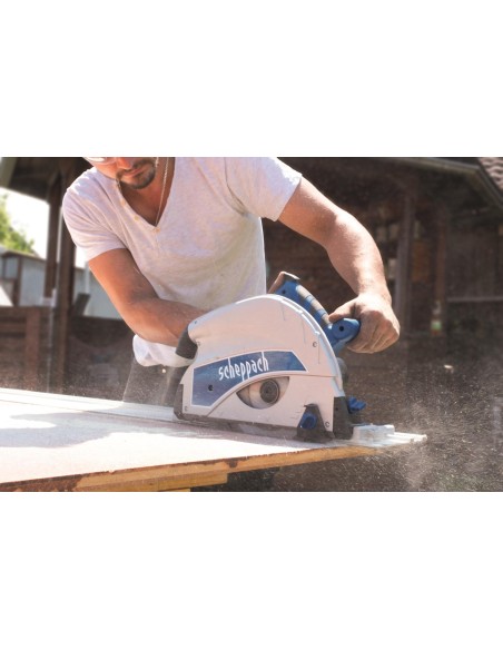 Scie circulaire plongeante rail de guidage 1400mm et accessoires Scheppach pl75