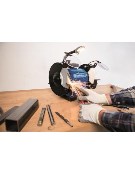 Smerigliatrice da banco Scheppach bg200al da 8" ø200 550w con doppio disco