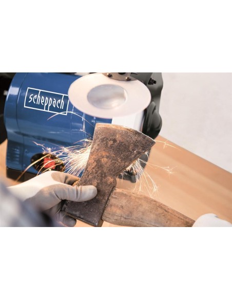 Smerigliatrice da banco Scheppach bg200al da 8" ø200 550w con doppio disco