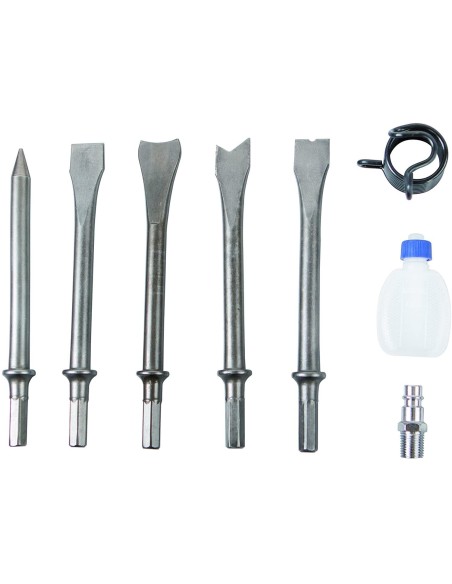 Marteau burineur pneumatique avec 5 ciseau pistolet perforateur Scheppach