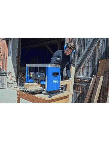 Raboteuse d'etabli portative pour bois 1500w 152mm / 330mm Scheppach plm1800