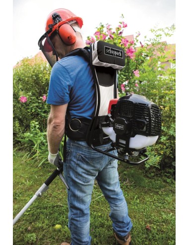 4 - Debroussailleuse a dos a essence 51,7cc 4en1 multifunction Scheppach mfh5300-4bp
