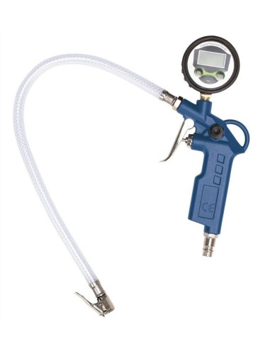 1 - Manometre jauge de pression d'air pneu gonflage digital pneumatique Scheppach