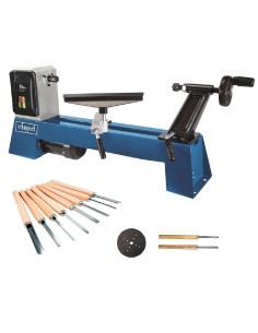 1 - Tour à bois 500 mm 400w Scheppach dm500t + jeu de 8 gouges