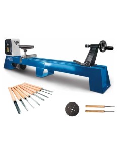 1 - Tour à bois 1000 mm 400w Scheppach dm1100t + jeu de 8 gouges