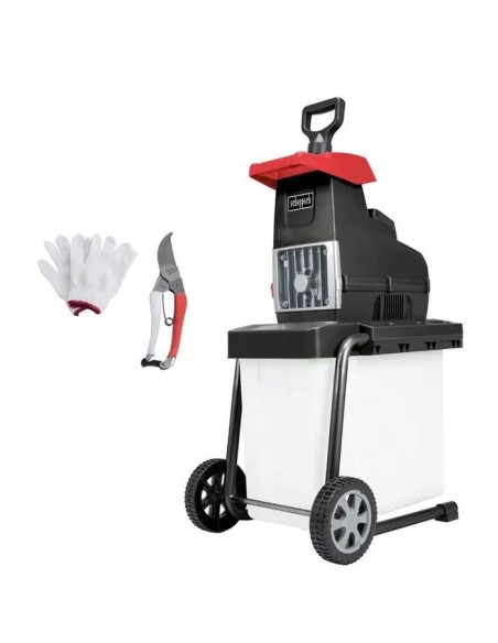 1 - Broyeur electrique de jardin silencieux 2.8 kw jusqu'a 45mm Scheppach gs60