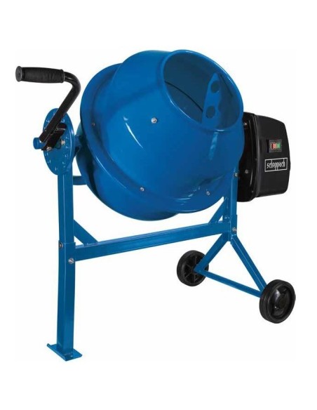 1 - Betonniere electrique 63 l 55kg 220 w mortier portable beton Scheppach mix65