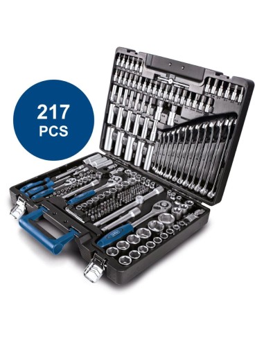 1 - Atelier mobile valise mallette de travail avec outils 217 pcs Scheppach tb217